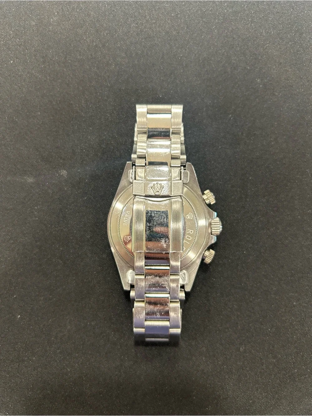 Stainless Steel Men's Chronograph Watch - Silver with Black Dial